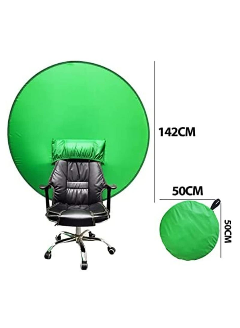 56in/142cm Green Screen Backdrop Photography Background Cloth for Game Live Chromakey Photos Video Studio Folding Reflector Backdrop - Image 2