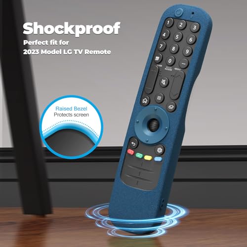 WDZP Protective Silicone Remote Case for LG Smart TV AN-MR21 MR21N MR21GC for LG OLED TV Magic Remote an MR21GA Remote Cover-Blue - Image 5