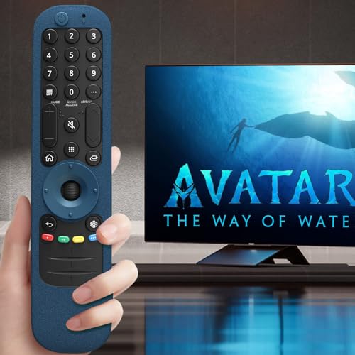WDZP Protective Silicone Remote Case for LG Smart TV AN-MR21 MR21N MR21GC for LG OLED TV Magic Remote an MR21GA Remote Cover-Blue - Image 4