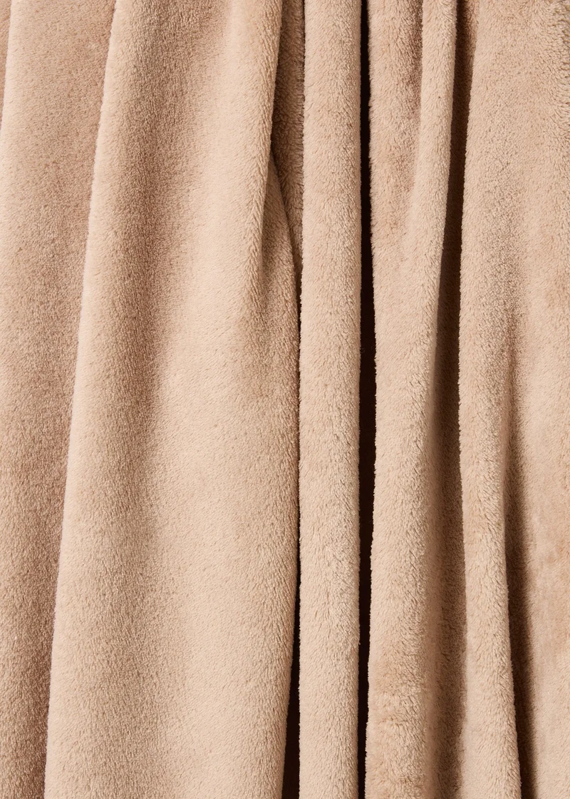 Matalan Beige Plain Throw (130cm x 150cm)