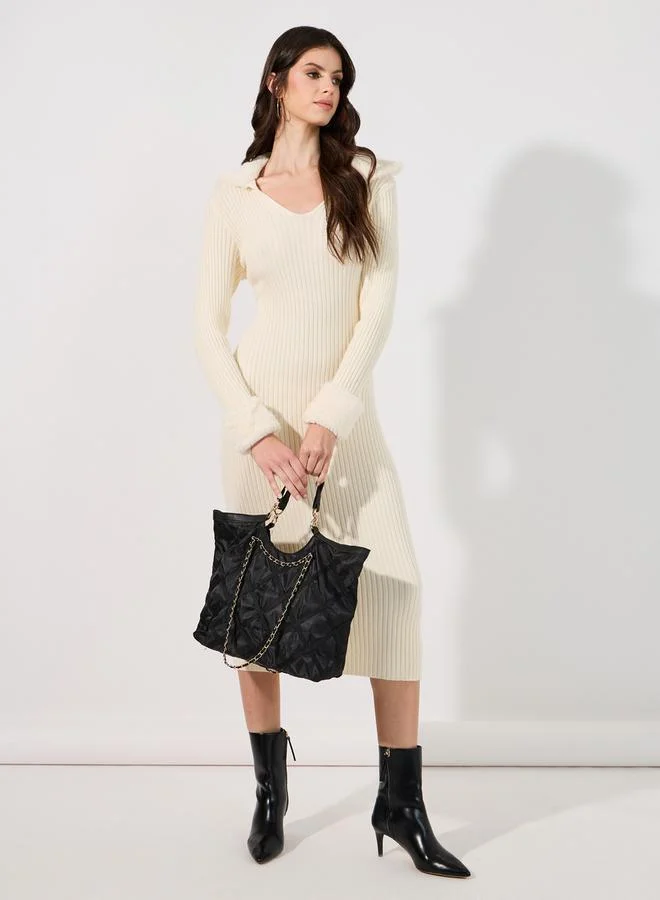 Styli Ribbed Knit Dress
