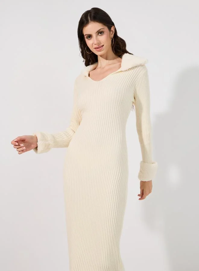 Styli Ribbed Knit Dress