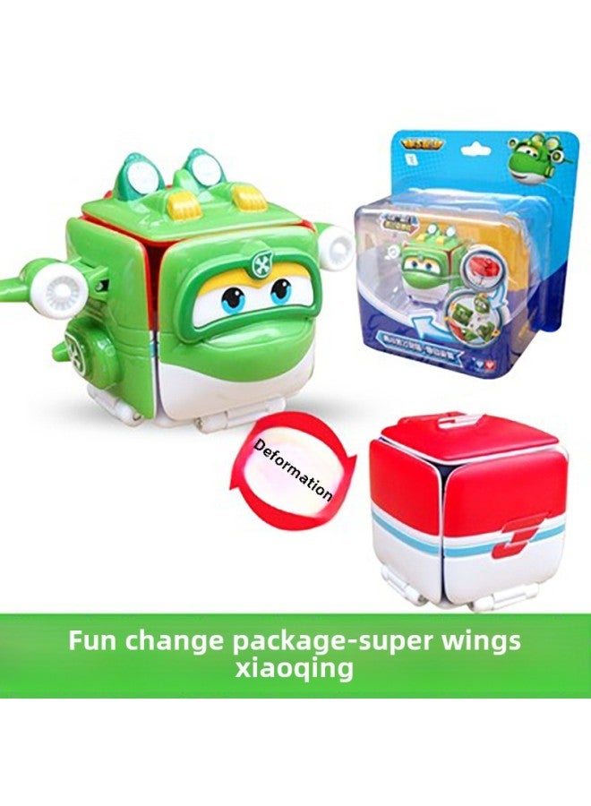Super Flying Man's Fun Change Package Ledi Mili Xiaoai Sliding Deformation Mecha Toy Car Children's Robot Male-Color:[Fun Change Package] Xiaoqing  - Image 1