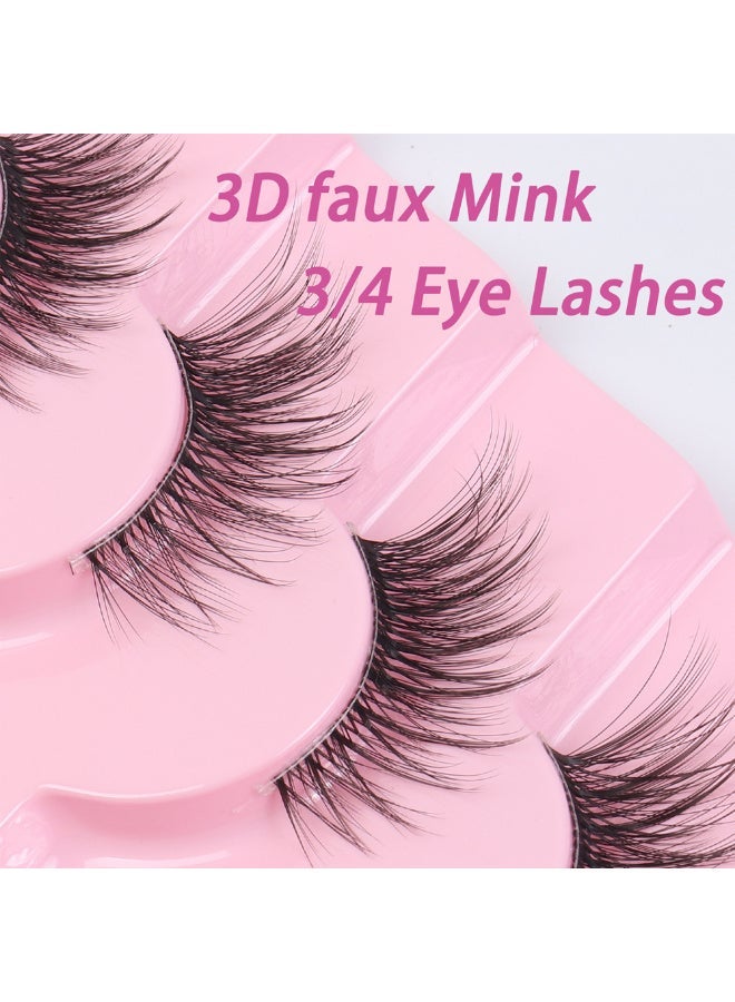 10-Pair False Eyelashes Set 8D Volumizing Lashes Natural, Fine, Multi-Layer False Eyelashes Curled Lash Extensions Eye-Enhancing Eyelash Kit (6-13mm) - Image 3