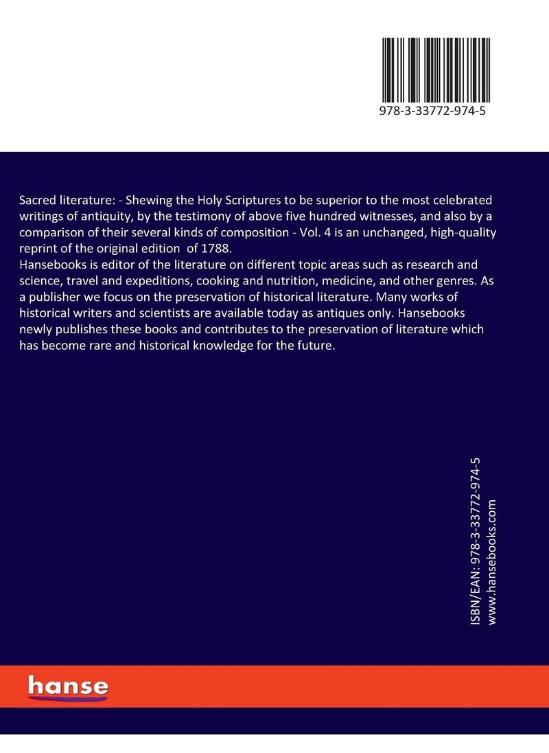Sacred literature: Shewing the Holy Scriptures to be superior to the  - Image 2