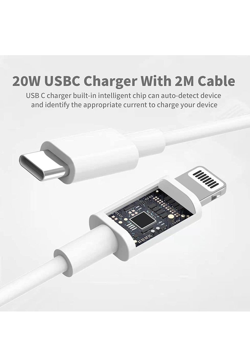 شاحن سريع PD لجوال ايفون 20 واط، مع كابل من النوع USB-C الى كيبل لايتنينج طول 1 متر - Image 4