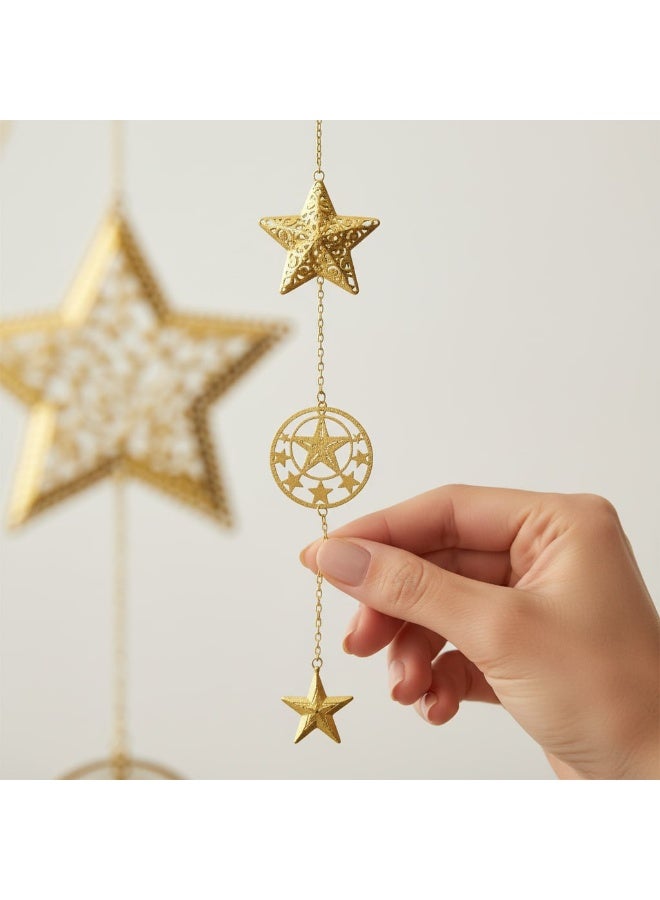 Golden Stars Hanging Wall Decor - Image 3