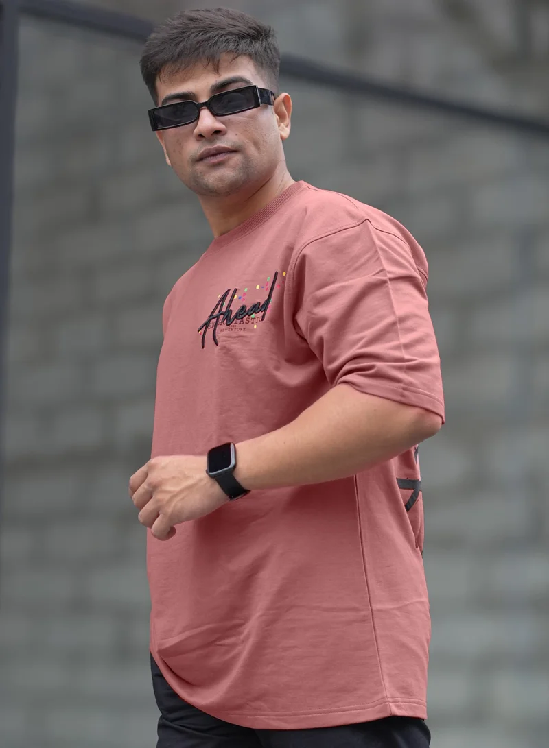 Maniac  Maniac Mens Printed Round Neck 3/4th Sleeve Onion Cotton Oversized T-Shirt for Men | Best Price UAE