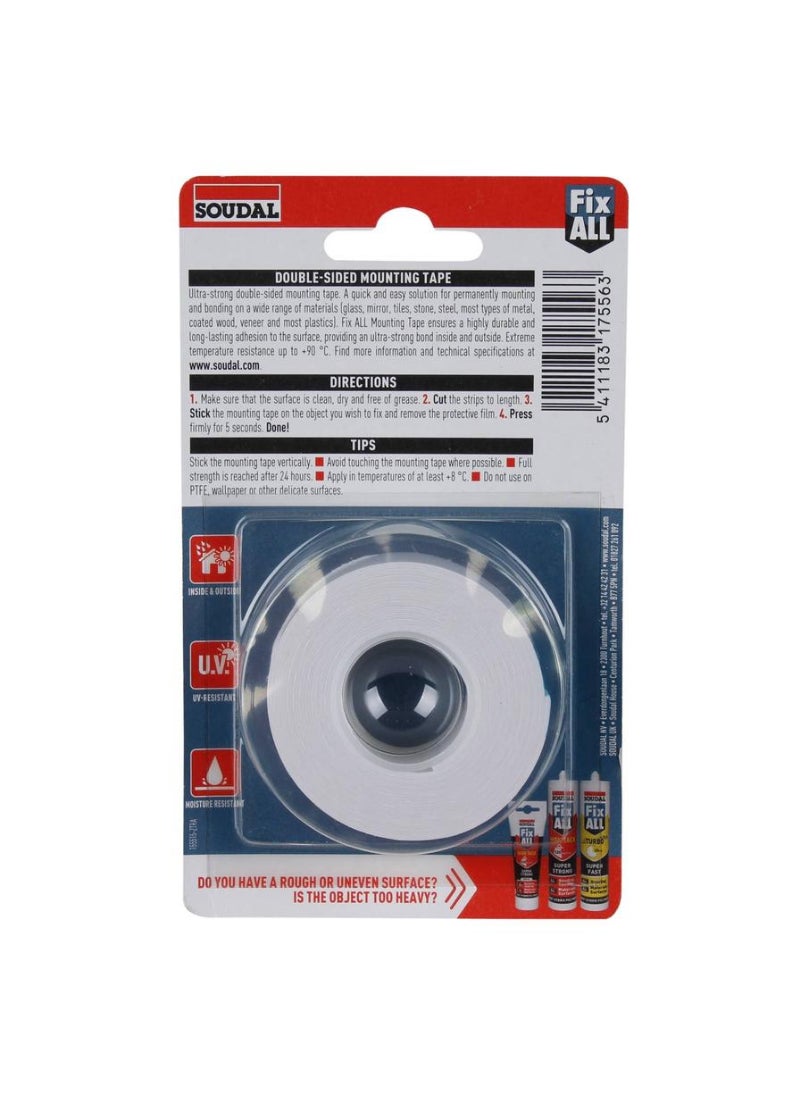Soudal Fix All Transparent Mounting Tape Ultra