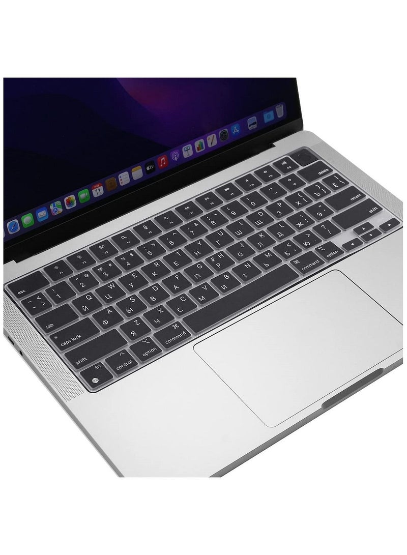 أمم غطاء لوحة مفاتيح إنجليزي روسي بتصميم أمريكي متوافق مع MacBook New Air 13.6 بوصة 2022 M2 رقاقة Liquid Retina / MacBook Pro 14 بوصة 2022 M1 Pro / M1 Max A2442 و MacBook Pro 16 inch 2022 M1 Pro / M1 Max - Image 3