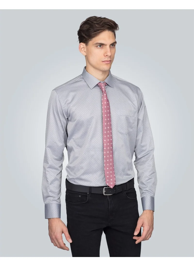 Tudors Classic Fit Dobby Gray Men's Shirt