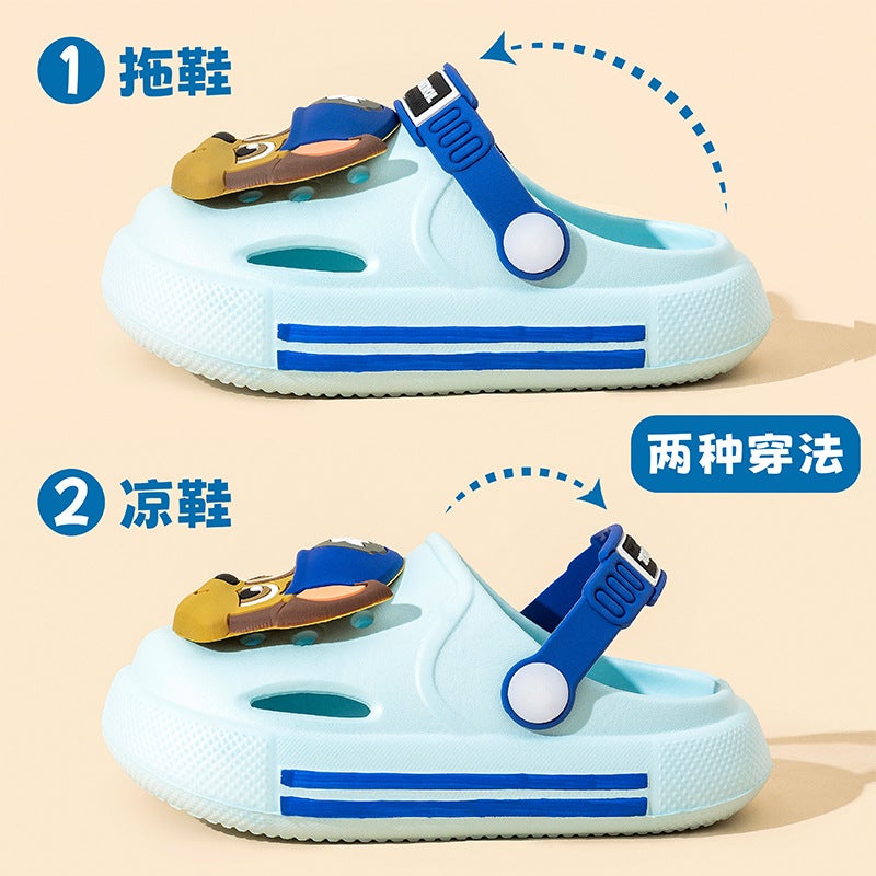 New Products Wang Wang Team Children'S Hole Shoes Boys Summer Non-Slip Outside Girls Small And Medium-Sized Children'S Sandals And Slippers - Image 4
