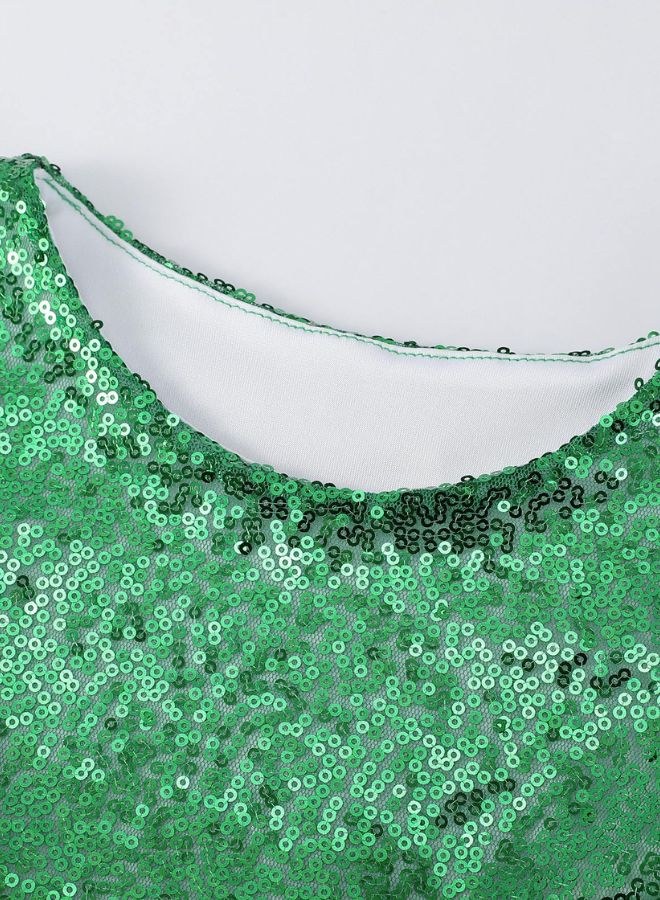 Loquat Girls Sequined Puff Sleeve Princess Dress Performance Costume - Image 3