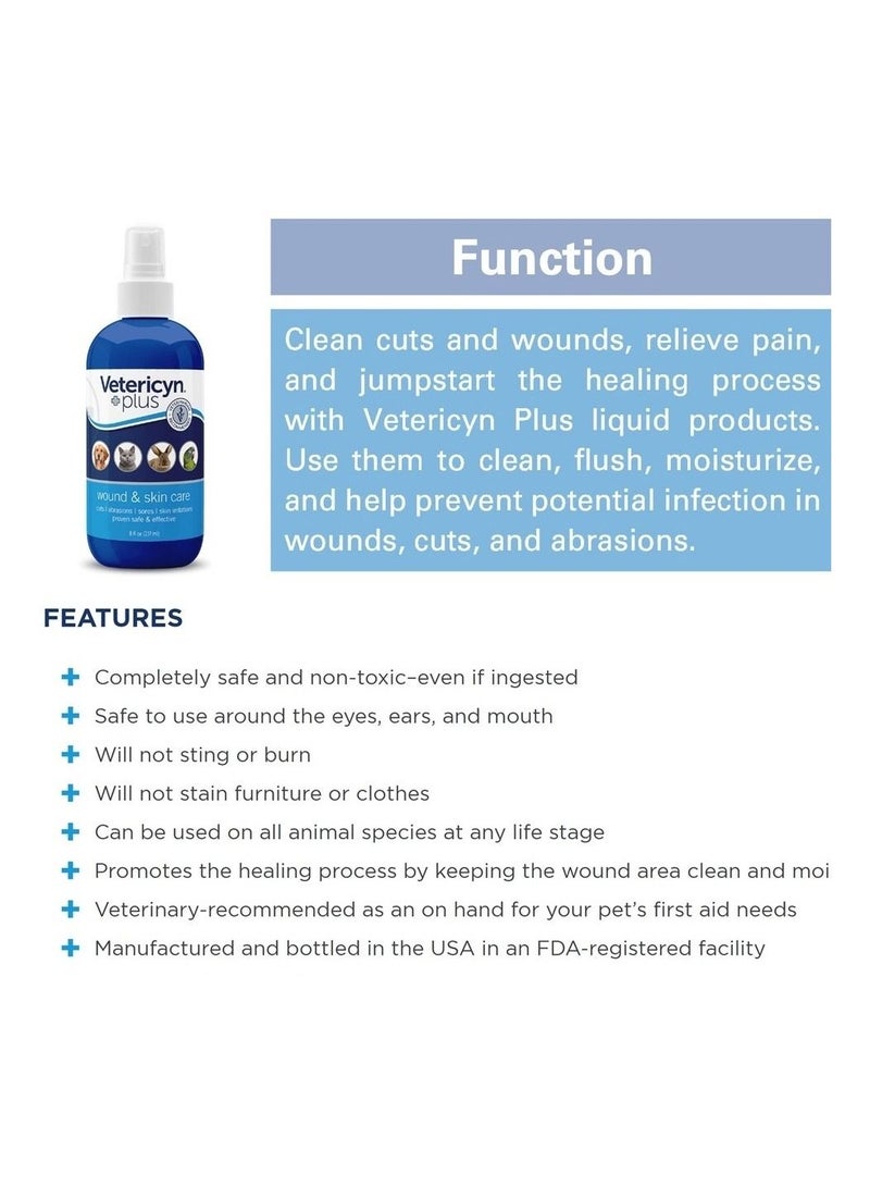 Vetericyn Plus Antimicrobial All Animal Wound And Skin Care 8oz 237ml - Image 4