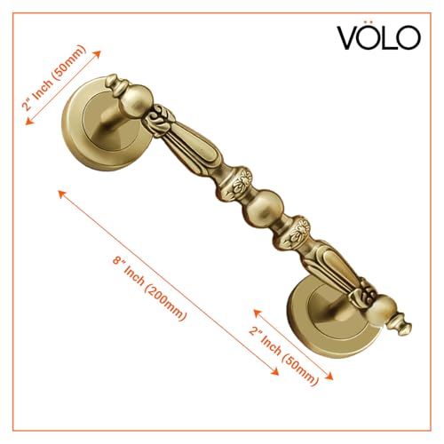VOLO Main Door Handle/Door Handles for Main Door/Glass Door Handle/Pull Handles, for Home/Office/Hotels (Antique Brass)(Rajwadi Handle) (18" (450mm), 1) - Image 2