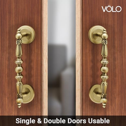 VOLO Main Door Handle/Door Handles for Main Door/Glass Door Handle/Pull Handles, for Home/Office/Hotels (Antique Brass)(Rajwadi Handle) (18" (450mm), 1) - Image 3