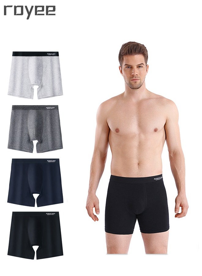 Royee - 4 * PACK Men's Pure Cotton Underwear, Graphene antibacterial Crotch  Bottom Fabric, Skin Friendly, Breathable and Comfortable, Fashion Men's Boxer Briefs - Image 1