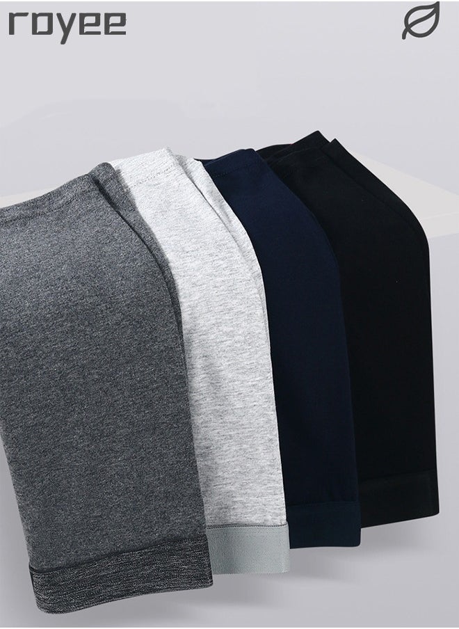 Royee - 4 * PACK Men's Pure Cotton Underwear, Graphene antibacterial Crotch  Bottom Fabric, Skin Friendly, Breathable and Comfortable, Fashion Men's Boxer Briefs - Image 1