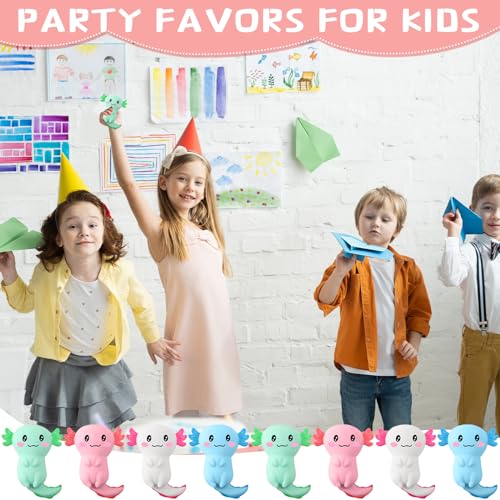 RoundFunny Axolotl Party Favors Sensory Fidget Toy Bulk Stress Relief Gifts Squeeze Axolotl Stress Balls Birthday Goodie Bag Stuffers(28 Pcs) - Image 4