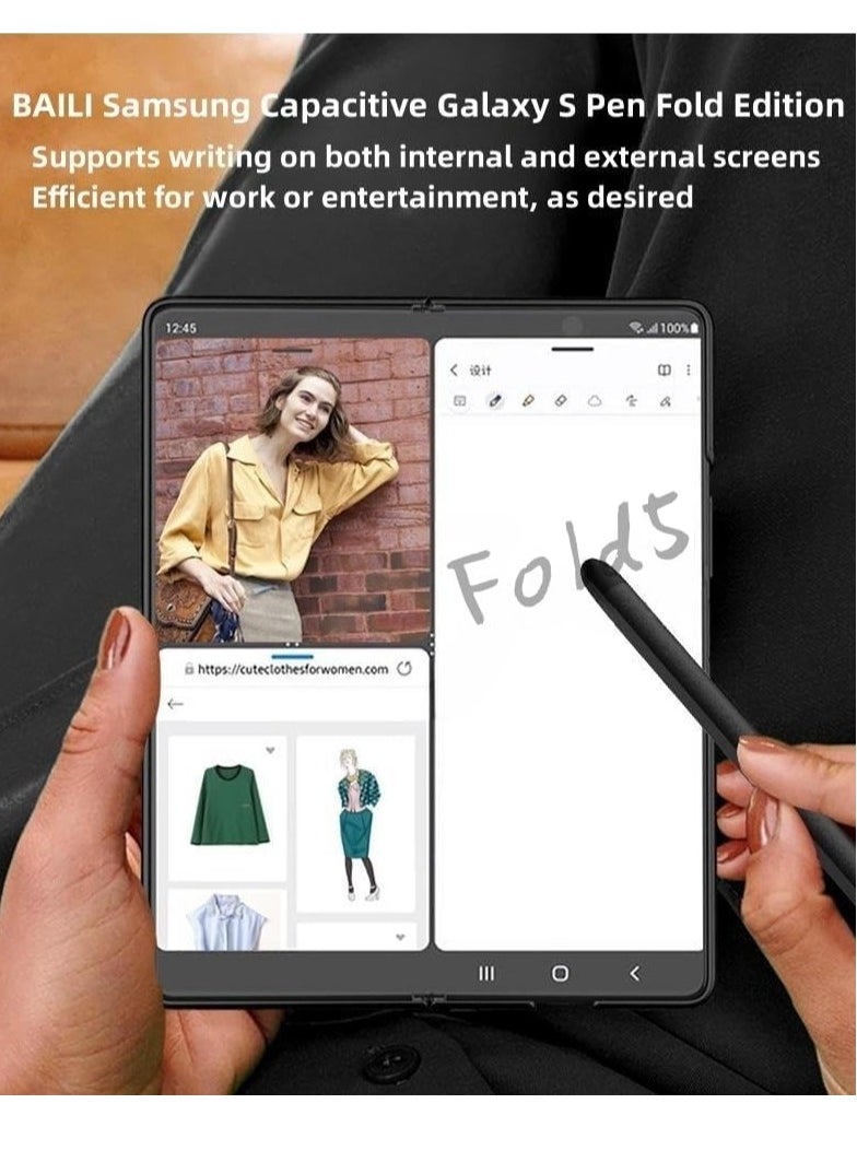 ELTRAZONE Samsung Galaxy Z Fold5 Capacitive S Pen Fold Edition,Galaxy Z Fold5 Electronic Touch Stylus S Pen,Capacitive Stylus Pens Touch Screen Pen Stylus for Galaxy Z Fold5 Folding Screen  - Image 5
