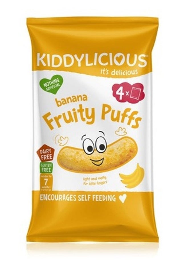 Kiddylicious Banana Fruity Puffs, 7 Months+, 40g