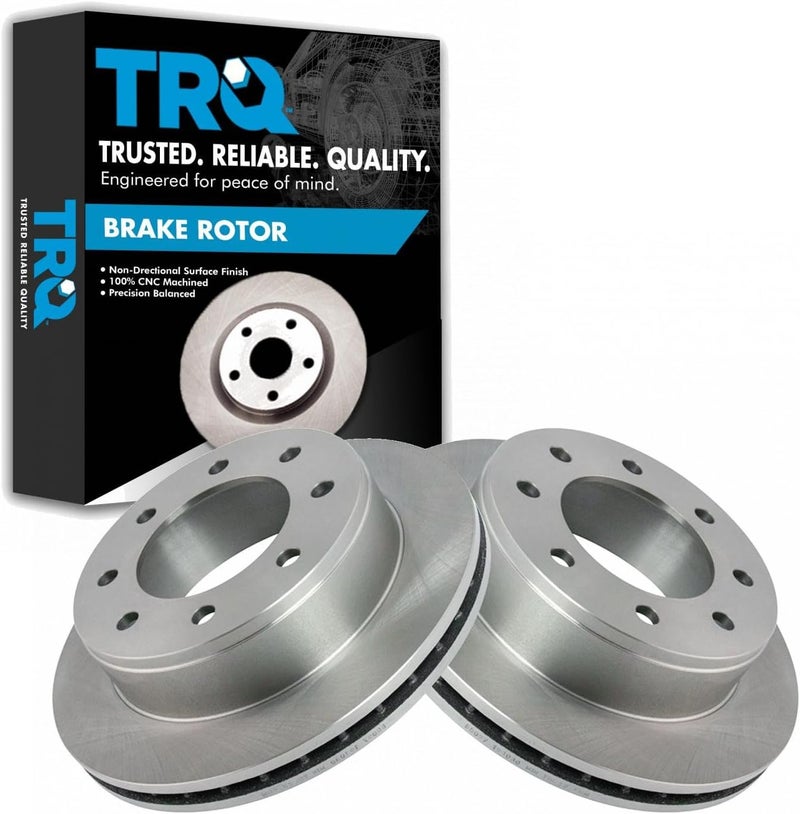 TRQ Rear Brake Rotors Set Vented Compatible with 2008-2023 Chevrolet Express 2500 2005-2023 Express 3500 GMC Savana 2500 Savana 3500 - Image 1