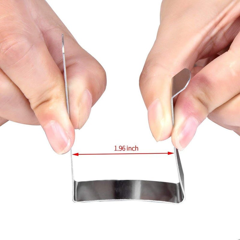 TriPole Tablecloth Clips 24 Pack Stainless Steel Table Cover Clamps Skirt Clips for Home Kitchen Restaurant Picnic Tables - Image 3