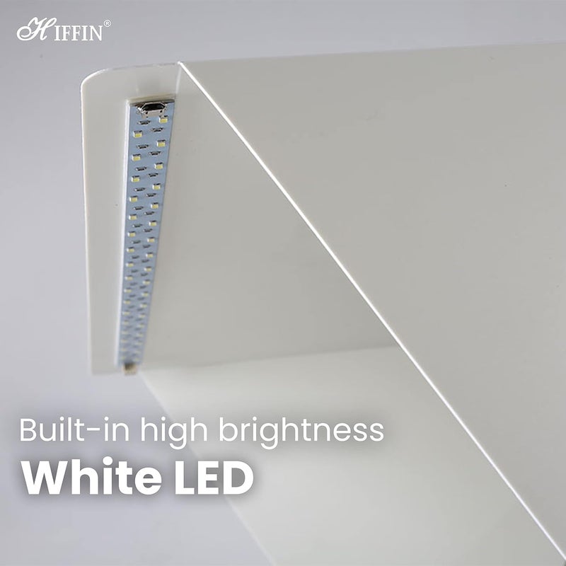 HIFFIN ® Foldable Lightbox 23 cm Portable Light Room Photo Studio Photography Backdrop Mini Cube Box Lighting Tent Kit 22.6 x 23 x 24cm - Image 2