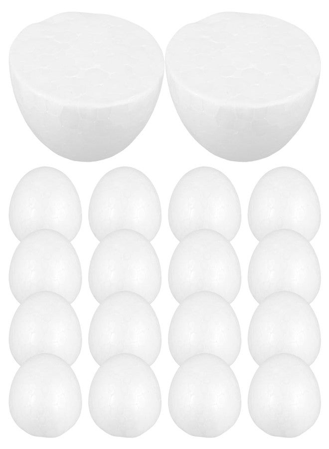 HEALLILY Foam Half Balls 30 Pieces 3.14 Inch White Crafting Foam Sphere for Flower Arrangement Kids DIY Educational Painting and Christmas Decoration - Image 1