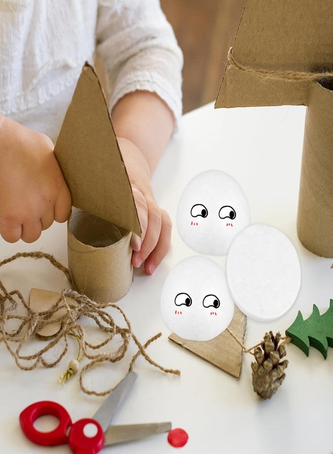 HEALLILY Foam Half Balls 30 Pieces 3.14 Inch White Crafting Foam Sphere for Flower Arrangement Kids DIY Educational Painting and Christmas Decoration - Image 5