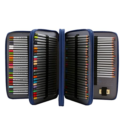 Lbxgap Portable Colored 200 Slots Pencil case Organizer with Printing Pattern for Watercolor Pens or Markers, Pencil Case Organizer for Artist - Image 2