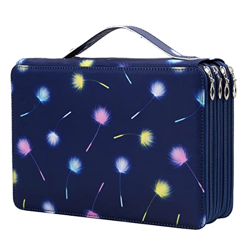 Lbxgap Portable Colored 200 Slots Pencil case Organizer with Printing Pattern for Watercolor Pens or Markers, Pencil Case Organizer for Artist - Image 1