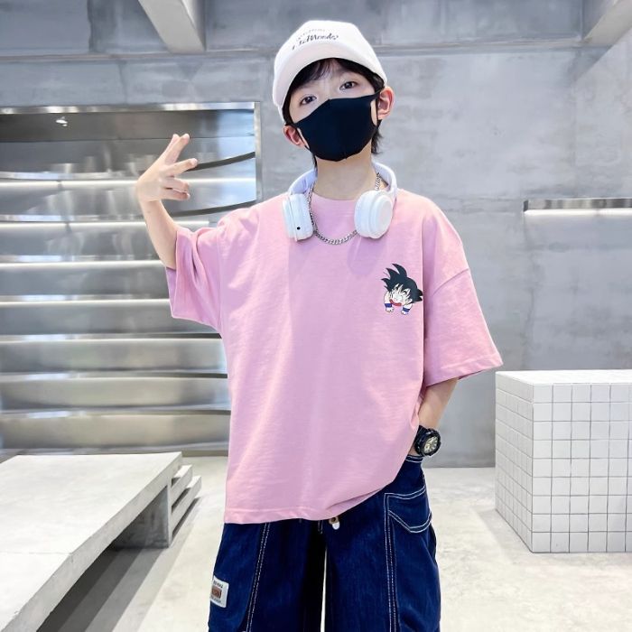 Boys' Summer Short-sleeved Cotton T-shirt 2025 New Children's Students Handsome Fried Street Middle and Big Children's Summer Top Trendy - Image 5