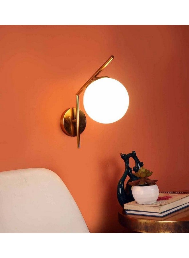 kinis Unique Globe Wall Light/Wall Lamp to Décor Home/Living Room/Bedroom/Office/Dining/Cafe/Restaurants, Gold (Pack of 1, Without Bulb) - Image 1