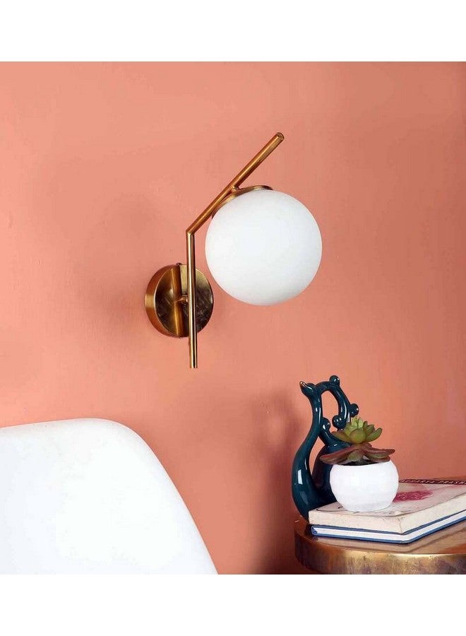 kinis Unique Globe Wall Light/Wall Lamp to Décor Home/Living Room/Bedroom/Office/Dining/Cafe/Restaurants, Gold (Pack of 1, Without Bulb) - Image 2