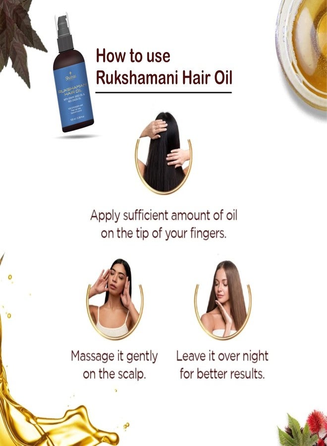 Shatras Herbal Rukshamani Grape Seed & Red Onion Hair Oil, support hair growth & healthy hair, long & strong hair, for men & women's (100ML) - Image 3