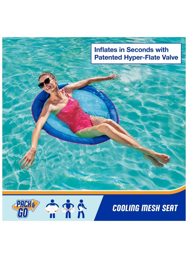 SwimWays Spring Float Premium Papasan Pool Lounger For Swimming Pool, Inflatable Pool Floats Adult With Fast Inflation For Ages 15 & Up  - Image 2