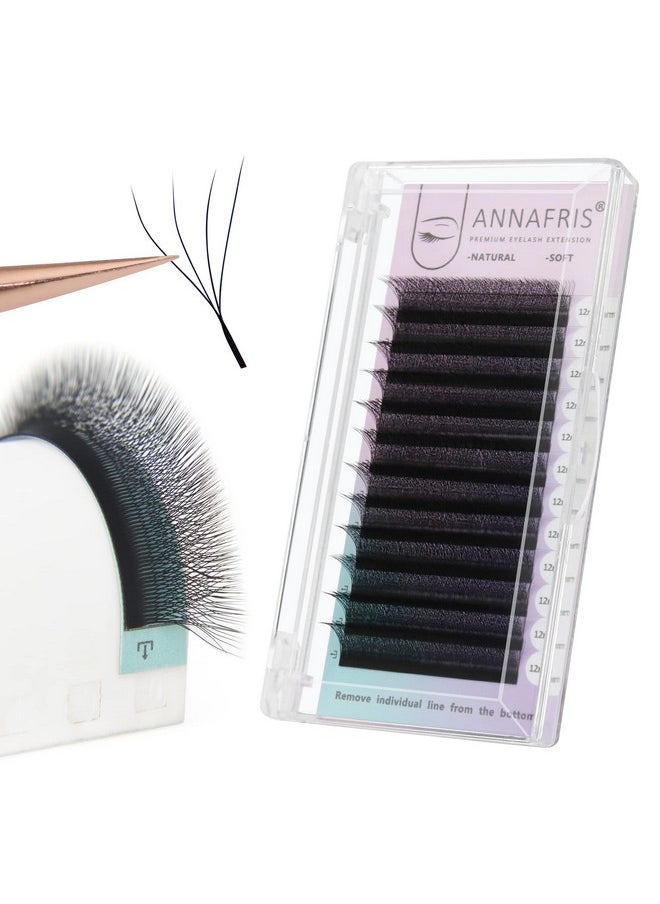 ANNAFRIS 4D Premade Fan W Shape Eyelash Extensions 0.07 D Curl 815Mm Mix Volume Self Fanning False Lashes Makeup Supplies Professional Use Lash Extension(0.07 D 815Mm Mix)  - Image 1