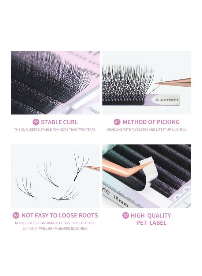 ANNAFRIS 4D Premade Fan W Shape Eyelash Extensions 0.07 D Curl 815Mm Mix Volume Self Fanning False Lashes Makeup Supplies Professional Use Lash Extension(0.07 D 815Mm Mix)  - Image 5