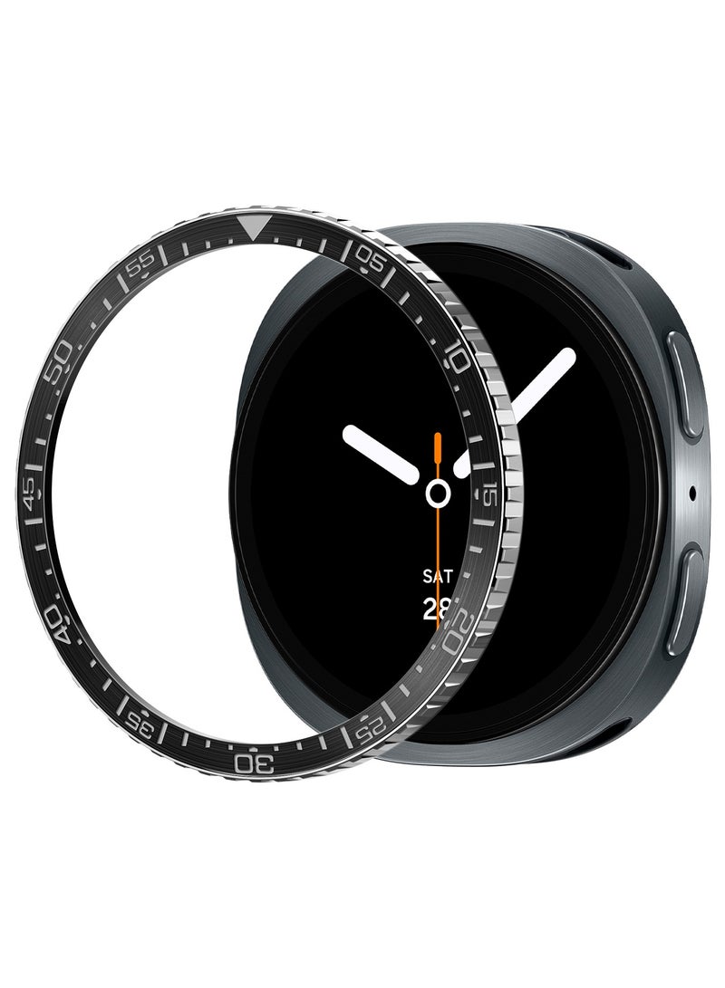 Spigen Bezel Tune (Diver) for Samsung Galaxy Watch 8 44mm Bezel Ring Protector Adhesive Cover (2025) - Black - Image 1