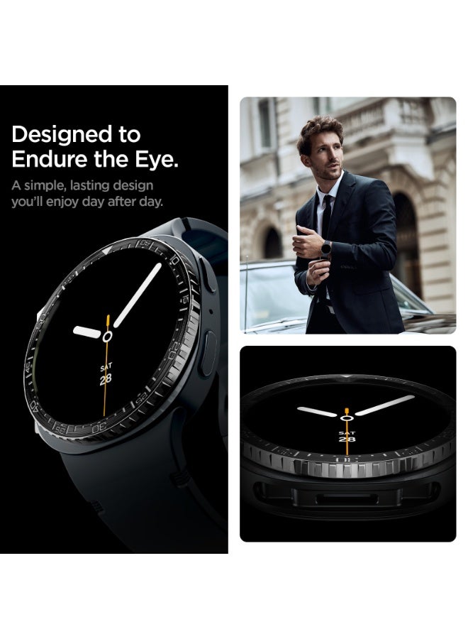 Spigen Bezel Tune (Diver) for Samsung Galaxy Watch 8 44mm Bezel Ring Protector Adhesive Cover (2025) - Black - Image 5
