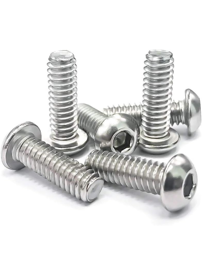 تثبيت 1/4-20 × 3/4 "زر رأس المقبس قبعة المسامير ، 304 الفولاذ المقاوم للصدأ ، محرك داخلي سداسي ، خيوط بالكامل 0.75 بوصة - Image 4