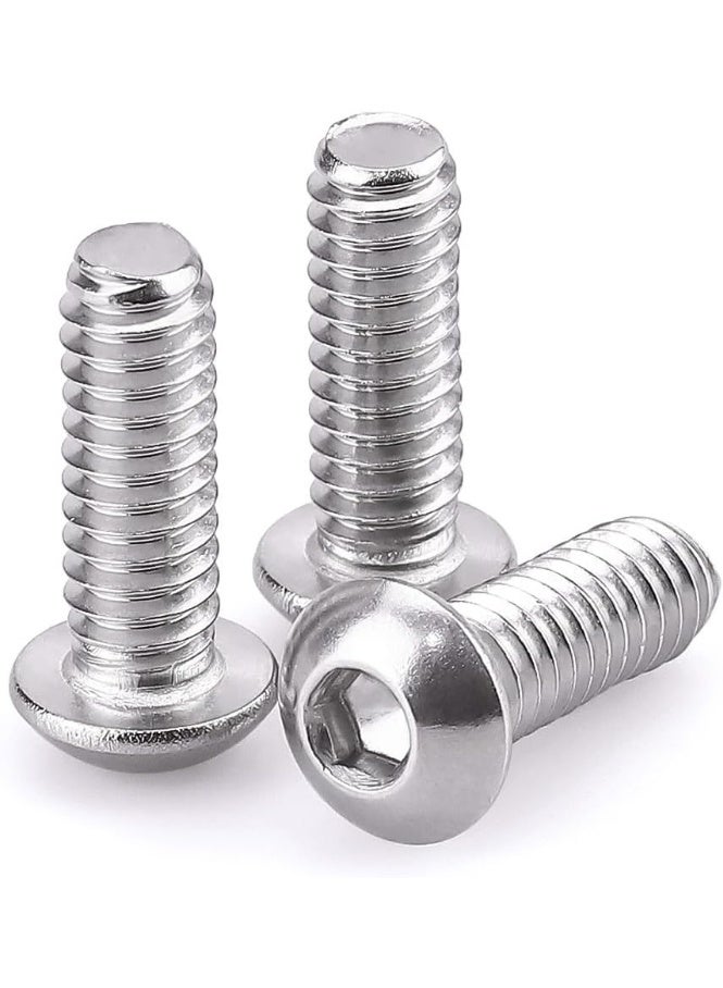تثبيت 1/4-20 × 3/4 "زر رأس المقبس قبعة المسامير ، 304 الفولاذ المقاوم للصدأ ، محرك داخلي سداسي ، خيوط بالكامل 0.75 بوصة - Image 1