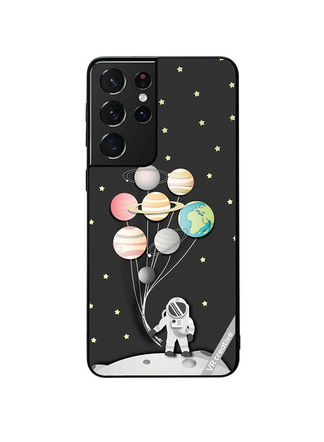 VR CREATIVE Protective Case Cover For Samsung Galaxy S21 Ultra 5G Astrounaut Design Multicolour - Image 1
