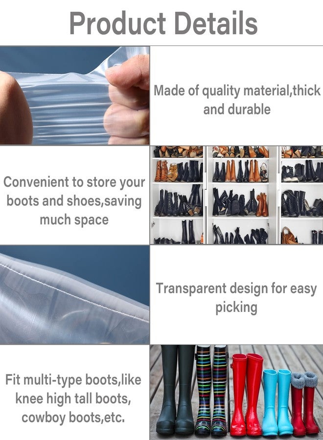 Satisfounder Portable Boot Storage Bags Dust Proof Shoe Bags for Storage Shoes, Boot, Clothing, Books, Toys and others, 8 Pcs 15.7"x27.5" Tall Boots Organizer Protector Bag for Home and Travel - Image 3