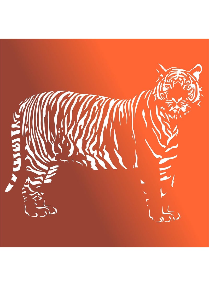 Usnyabni Tiger Stencil - 8 x 6.5 inch (S) - Reusable African Animal Wildlife Stencils for Painting - Use on Walls, Floors, Fabrics, Glass, Wood, and More…  - Image 5