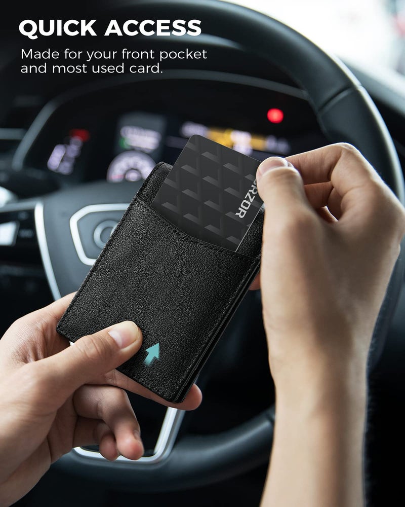 LORZOR Mens Wallet with AirTag Holder, Bifold Full Grain Leather AirTag Wallet with ID Window RFID Blocking Gift Box for Men, up to 12 Cards - Image 5