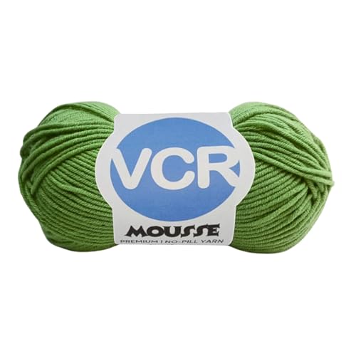 VCR 4ply Dull Green Yarn, 100 Grams Hank, 190 Meters Length, Acrylic Ball for Crochet and Knitting, Soft Crosia Threads, Pack of 1 Yarn, Suitable for DIY Crafts - Image 1