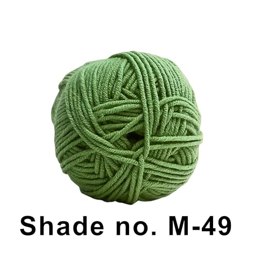 VCR 4ply Dull Green Yarn, 100 Grams Hank, 190 Meters Length, Acrylic Ball for Crochet and Knitting, Soft Crosia Threads, Pack of 1 Yarn, Suitable for DIY Crafts - Image 2