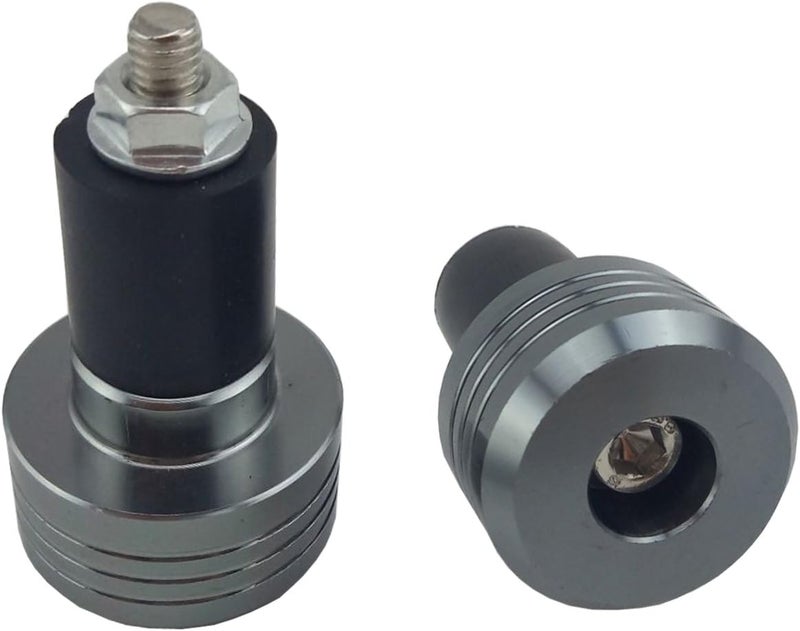OKSTNO Motorcycle Handlebar Ends,7/8'' Handle Bar Slider Caps Weight Plugs CNC Aluminum (Gray) - Image 1
